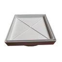 Ver imagem 2 de Ralo Invisível 10x10 Branco Banheiro modelo Porcelanato Colar Piso com Caixa Sifonada - Ficone Reis