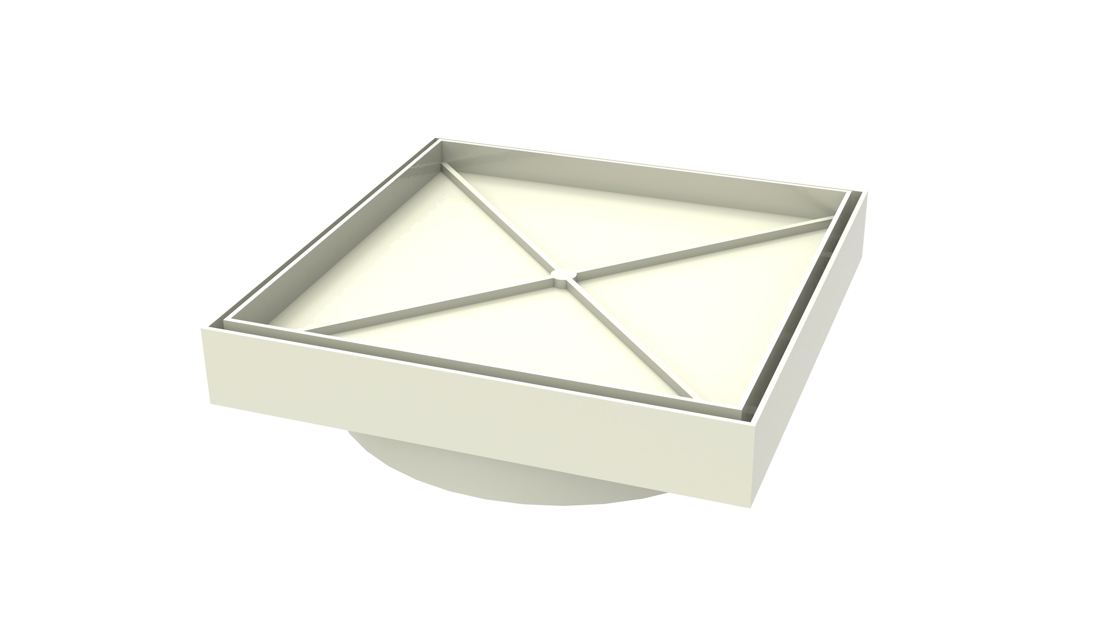 Ralo Invisível 10x10 Branco Banheiro modelo Porcelanato Colar Piso com Caixa Sifonada - Ficone Reis - 5