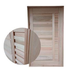Porta Pivotante Visor Ripado Eucalipto 2,13x1,07 Frainer - 2