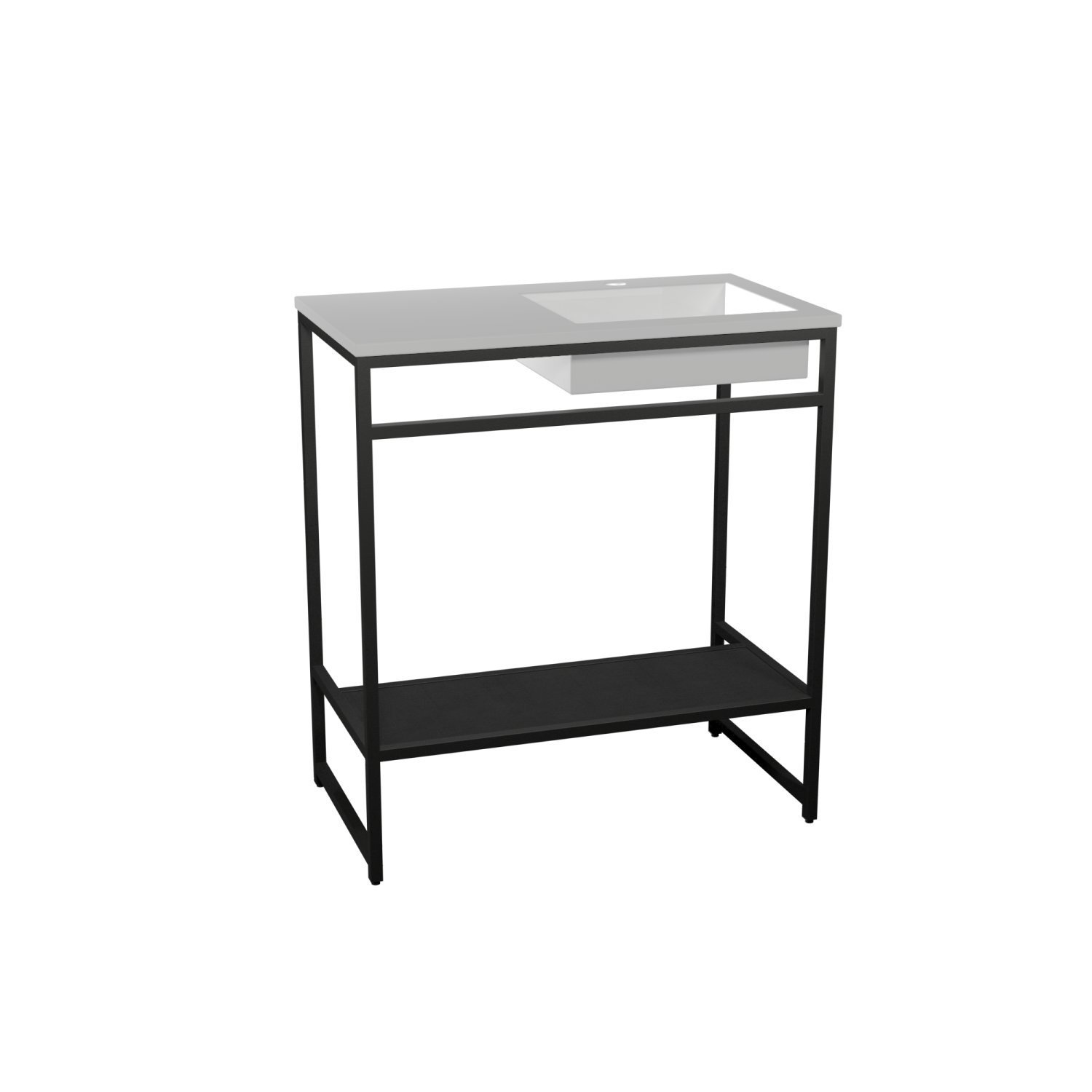 Gabinete para Banheiro Industrial com Cuba Iron Black Venturi - 2