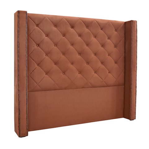 Cabeceira Decorativa King Size 2,19M Loewe Veludo Cobre - Gran Belo