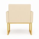 Ver imagem 2 de Poltrona Decorativa Reforçada para Recepção e Sala de Espera Bege
