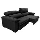Ver mais imagens de Sofá Retrátil e Reclinável 2,15m Molas Ensacadas Cama inBox Big Home com Bordado 3D Velusoft