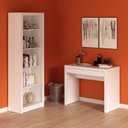 Ver imagem 1 de Conjunto 2 Peças com Escrivaninha ME4107 90cm e Estante 4 Prateleiras ME4104 Branco