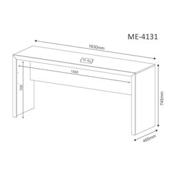 Mesa para Escritório 163cm Me4131 Carvalho Tecnomobili - 3