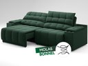 Ver imagem 7 de Sofá com Porta Copos Carregador Usb Ret Rec Samurai 2,50m Velosuede Verde - Netsofas