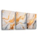 Ver imagem 1 de Conjunto de Quadros Trio Abstract Orange Gold -- Br Artes