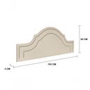 Ver imagem 3 de Cabeceira King Luxo 193x60 Suede Off White Tachas Prata