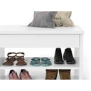 Ver imagem 4 de Sapateira Banco de Madeira com Gaveta Hall de Entrada - Branco