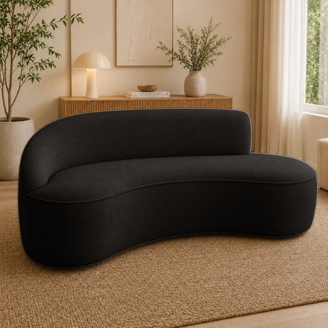 Sofá Luxuoso Sala de Estar Solenne 150cm Lado Direito Linho Solenne