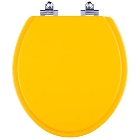 Tampa de Vaso Sanitario com Amortecedor Convencional Oval Amarelo Fosco