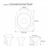 Tampa de Vaso Sanitario com Amortecedor Convencional Oval Amarelo Fosco - 2