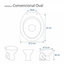 Ver imagem 2 de Tampa de Vaso Sanitario com Amortecedor Convencional Oval Amarelo Fosco