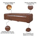 Ver imagem 3 de Sofá Decorativo Sala de Estar 4 Lugares 260cm Couro Conhaque - Mozzelar
