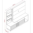 Ver imagem 3 de Estante Home para TV até 60 Polegadas 2 Portas Frizz Plus 