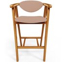 Ver imagem 6 de Kit 05 Banquetas Alta Para Cozinha Sala de Jantar Fixa Cecília L02 Linho Rosê - Lyam Decor