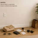 Ver imagem 6 de Aparador Nicho Suspenso Sala com Gaveta Cor Off White Nature - Jb Móveis
