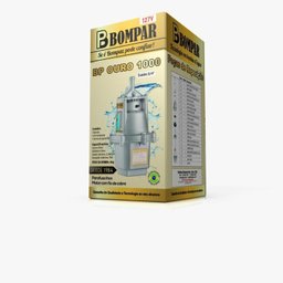 Bomba D'água Submersa Vibratória Sapo 450 HP 2.300 L/H 220v Motor Fio de Cobre Ouro 1000 Bompar - 2