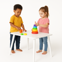 Ver imagem 3 de Mesa Infantil Torneada em Madeira Maciça Branca