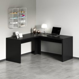 Kit 4 peças com 1 Escrivaninha em L, 2 Estantes e 1 Balcão Espresso Móveis - 14