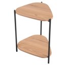 Ver imagem 2 de Mesa Lateral de Apoio Orgânica Artesano 45 Cm (largura) em Mdp Hanover (mel) e Pés em Aço Preto