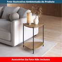 Ver imagem 4 de Mesa Lateral de Apoio Orgânica Artesano 45 Cm (largura) em Mdp Hanover (mel) e Pés em Aço Preto