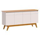 Ver imagem 1 de Aparador para Sala Buffet Classic 1.6 com Gaveta Off White Nature - Imcal