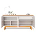 Ver imagem 3 de Aparador para Sala Buffet Classic 1.6 com Gaveta Off White Nature - Imcal