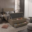 Ver imagem 1 de Puff Baú Sapateira Queen 158x50x48cm 