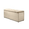 Calçadeira Baú Vanfer Casal 140cm Suede Bege - 1