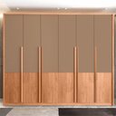 Ver imagem 7 de Guarda-Roupa Casal 6 Portas 6 Gavetas Suburban Gold 100% MDF Rooms Espresso Móveis Marrom/Freijo/Sued