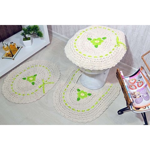 Jogo de Banheiro em Crochê Thaís Arte & Tear