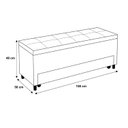 Ver imagem 5 de Puff Baú Sapateira Queen 158x50x48cm 