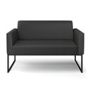 Ver imagem 7 de Sofá Namoradeira Base Industrial Preto Marisa Corino Preto D03 - D'Rossi