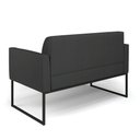 Ver imagem 1 de Sofá Namoradeira Base Industrial Preto Marisa Corino Preto D03 - D'Rossi