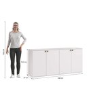 Ver imagem 2 de Rack Suspenso p/ TV até 60 pol. Branco Celeste Kappesberg