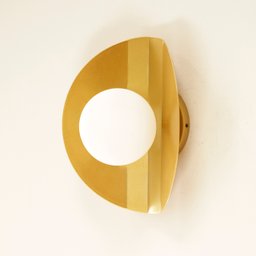 Arandela Luminária Parede Cacau Globo Vidro Sala Dourado - 4