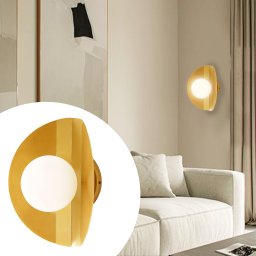 Arandela Luminária Parede Cacau Globo Vidro Sala Dourado - 2