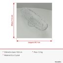 Ver imagem 2 de Prato para Bolo de Cristal Transparente 12x39x14cm Boleira Festa Doces Suporte