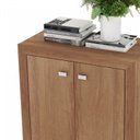 Ver imagem 3 de Conjunto 3 Peças com Escrivaninha com Gaveta, Armário Multiuso Alto e Baixo