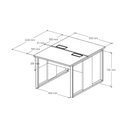 Ver imagem 5 de Plataforma P/ 2 Pessoas Pé Metal 0,90m X 1,20m Nogal Pr F5 Cor:nogal com Preto