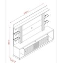 Ver imagem 3 de Estante Home para TV até 55 Polegadas 2 Portas 4 Nichos 5 Prateleiras 230cm Frizz Gold 