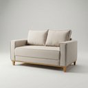 Ver imagem 2 de Sofá 2 Lugares Hungria Base Madeira Tecido Linho Cru Living 1,40m