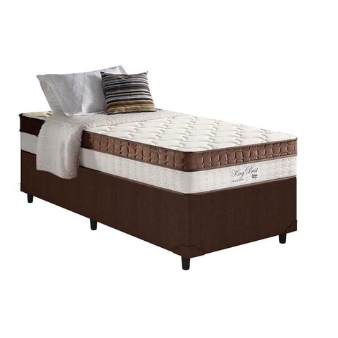 Cama Box Molas Ensacadas Anjos King Best 28 + Base 88x188