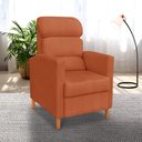 Ver imagem 1 de Poltrona Amamentação Reclinável Gisele - Poltrona Confortável para Leitura e Descanso - Terracota