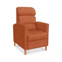 Ver imagem 3 de Poltrona Amamentação Reclinável Gisele - Poltrona Confortável para Leitura e Descanso - Terracota