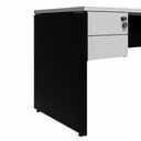 Ver imagem 5 de Mesa Escritório 160cm X 70cm Pé Painel Gaveteiro 2 Gav. F5 Cor:cinza Sagrado com Preto