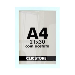 Kit 10 Moldura A4 21x30cm com Acetato e Fundo para Quadros Sala Certificados Porter Imagem Cor:branc