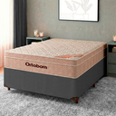Ver imagem 1 de Conjunto Cama Box Cinza Casal + Colchão Molas Ensacadas Airtech Ortobom