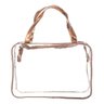 Bolsa Praia Necessaire Feminina Frasqueira Viagem Pgb Bolsa Transparente Marrom - - 1
